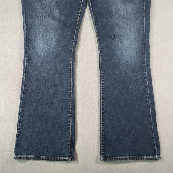 Signature by Levi Strauss & Co Curvy Boot Cut Jeans Blue Mid Rise Women's 35x34 - Picture 2 of 9